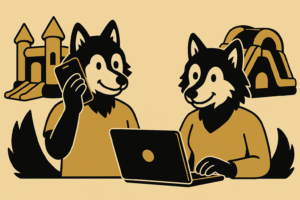 Contact Springkussens PartyWolf, wolven